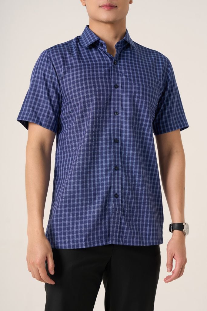 Sơ mi nam cộc tay May 10 form RegularFit mã 010125030 AK580