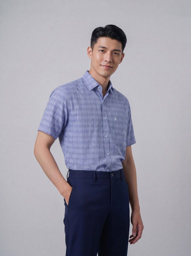 Sơ mi nam cộc tay May 10 mã 010125031 AK603