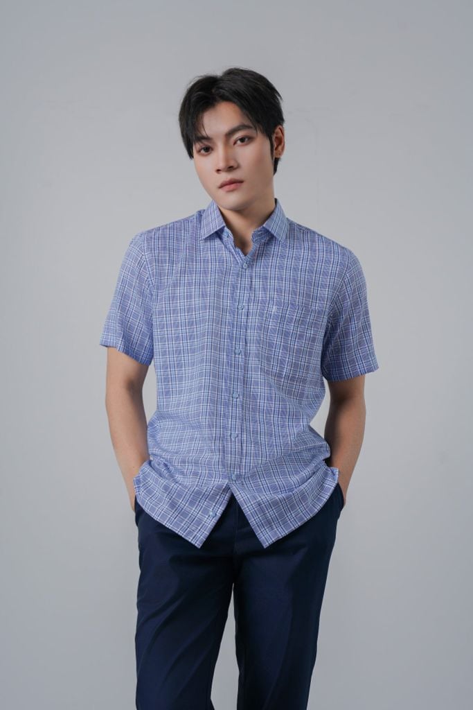 Sơ mi nam cộc tay May 10 mã 010125031 AK603