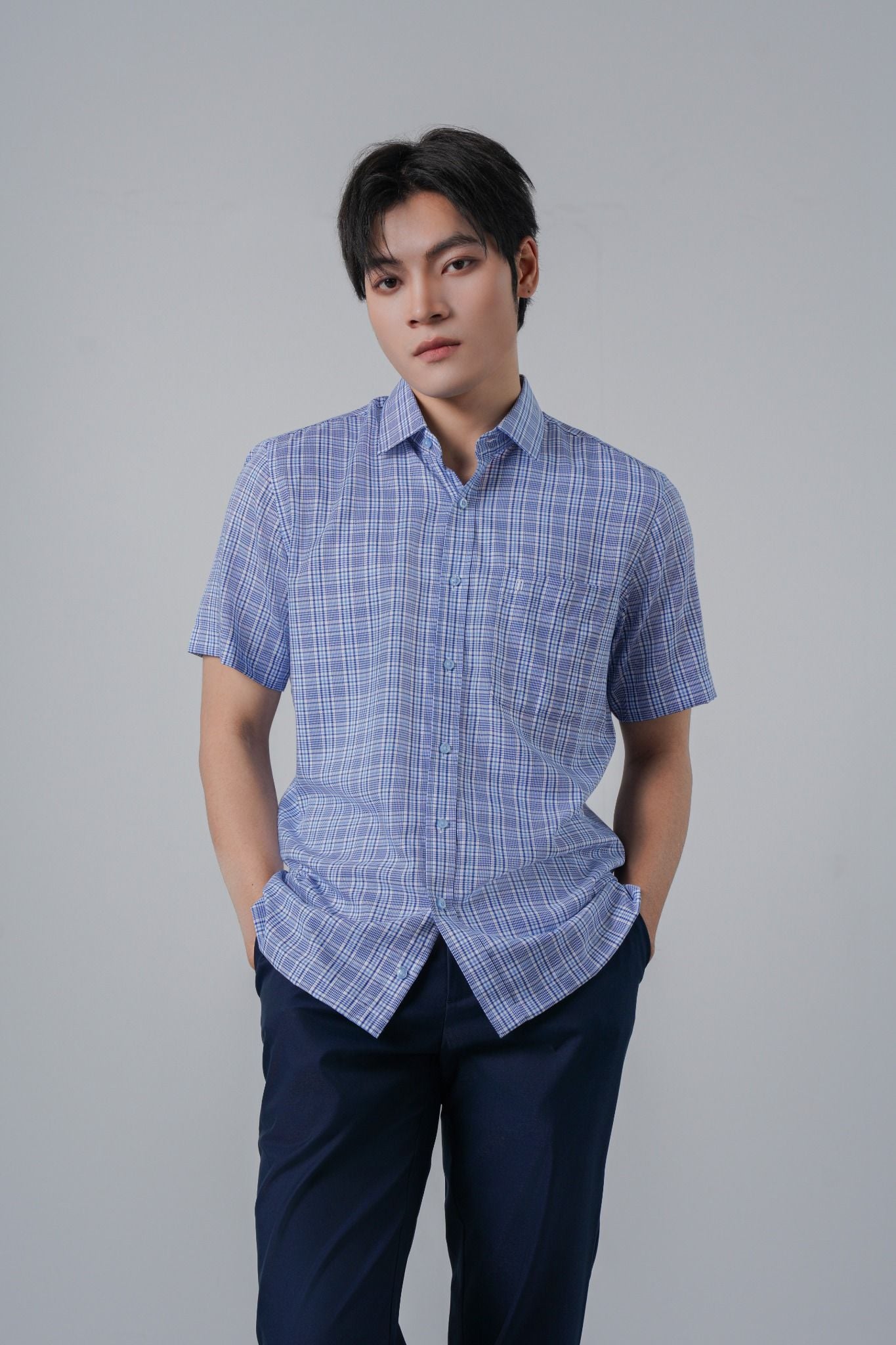 Sơ mi nam cộc tay May 10 mã 010125031 AK603