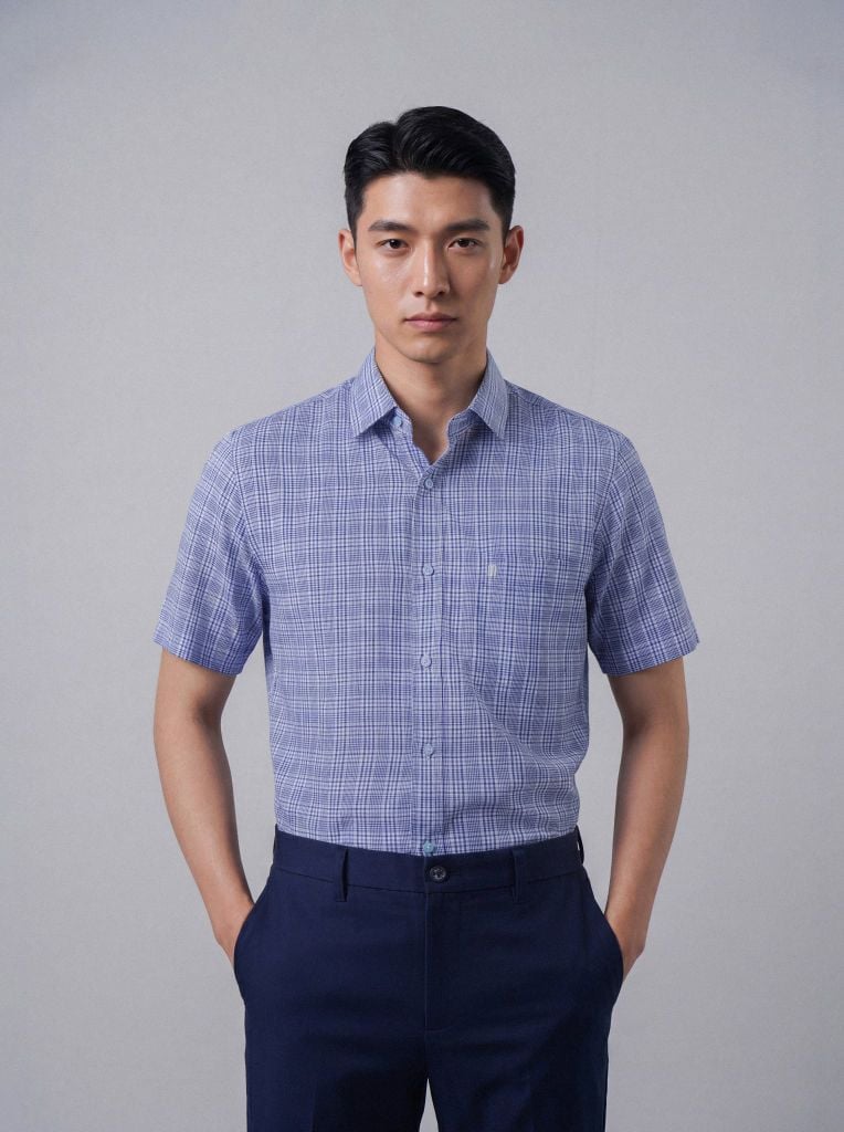 Sơ mi nam cộc tay May 10 mã 010125031 AK603