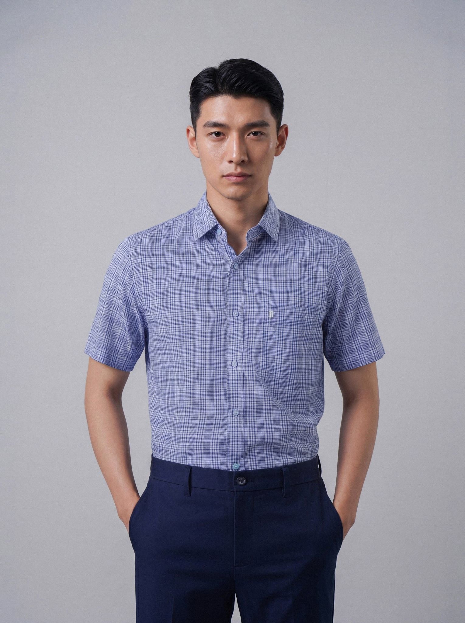 Sơ mi nam cộc tay May 10 mã 010125031 AK603
