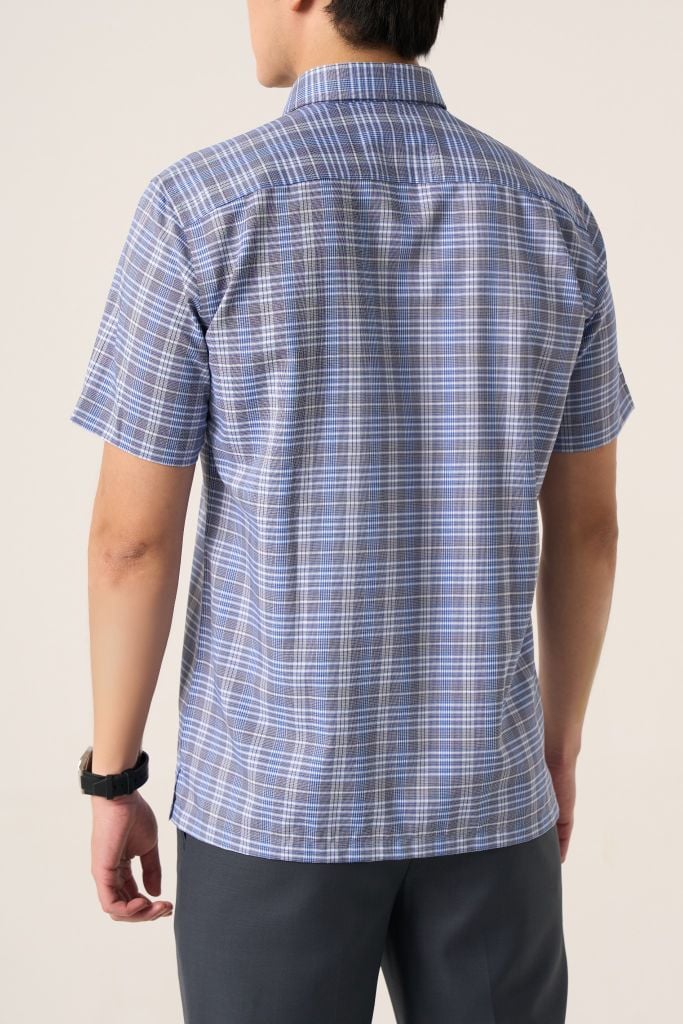 Sơ mi nam cộc tay May 10 form RegularFit mã 010125035GB AK507