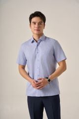 Sơ mi nam cộc tay GrusZ form RegularFit mã 010125041GZGB AK635
