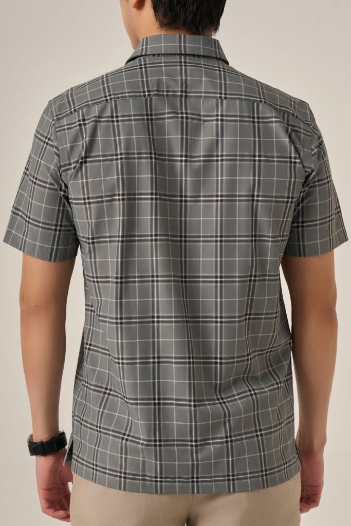 Sơ mi nam cộc tay GrusZ form RegularFit mã 010125041GZGB AK637