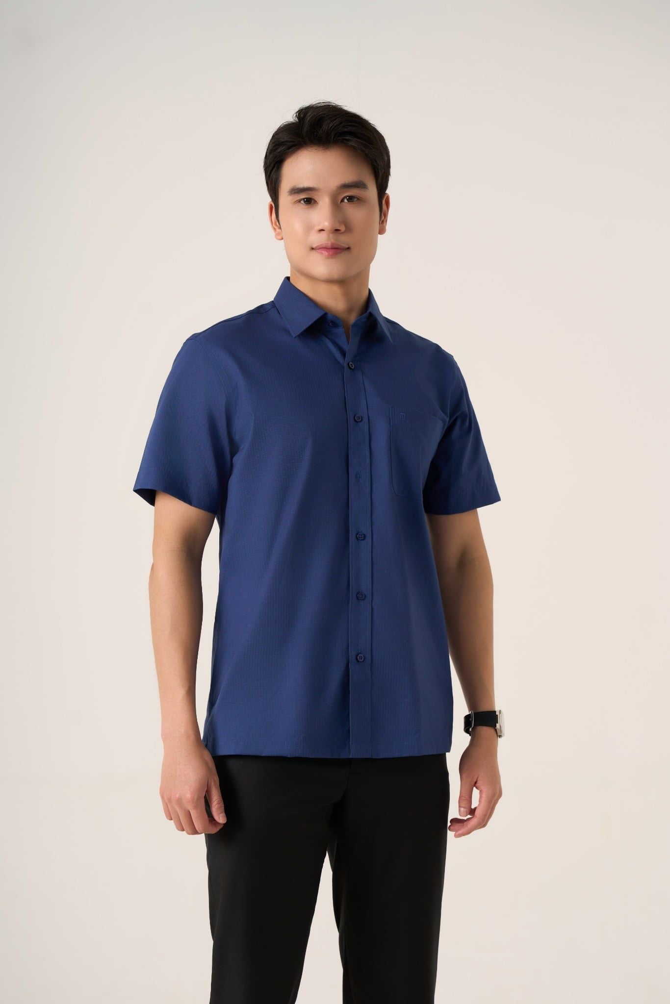 Sơ mi nam cộc tay May 10 mã 010125057GB AK584