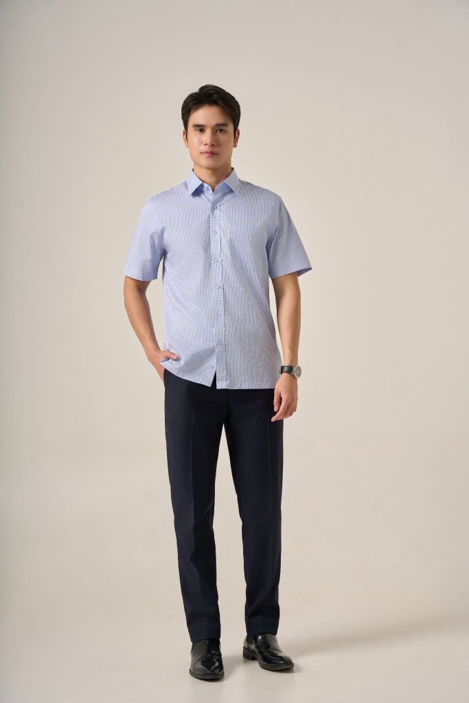 Sơ mi nam cộc tay May 10 form Regular mã 010125057GB AK628