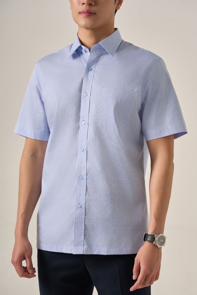 Sơ mi nam cộc tay May 10 form Regular mã 010125057GB AK628