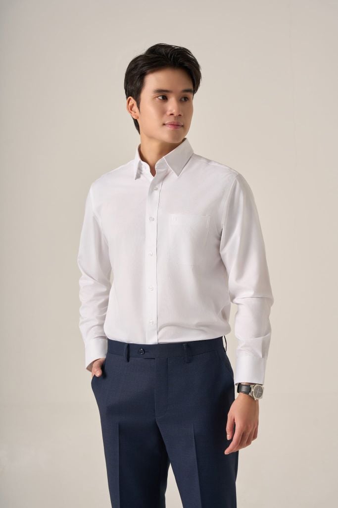 Sơ mi nam dài tay May 10 form Regular mã 010125087 AH363