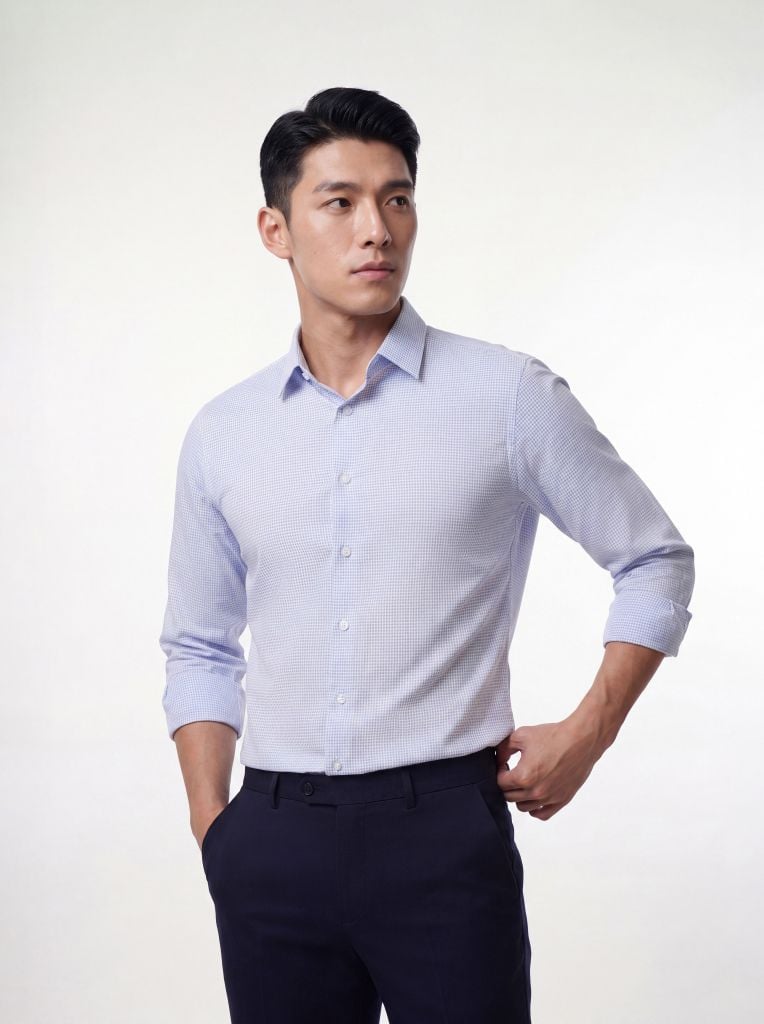 Sơ mi nam dài tay May 10 form SlimFit mã 010125088TT AK550