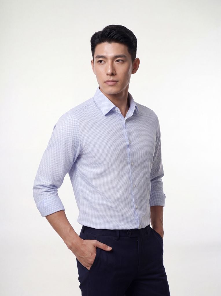 Sơ mi nam dài tay May 10 form SlimFit mã 010125088TT AK550