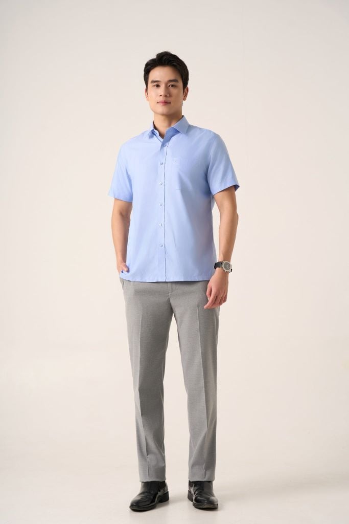 Sơ mi nam cộc tay May 10 mã 010125090GB AD158