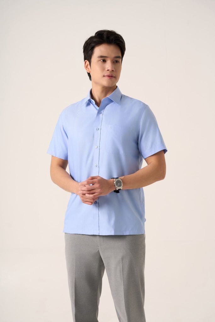 Sơ mi nam cộc tay May 10 mã 010125090GB AD158