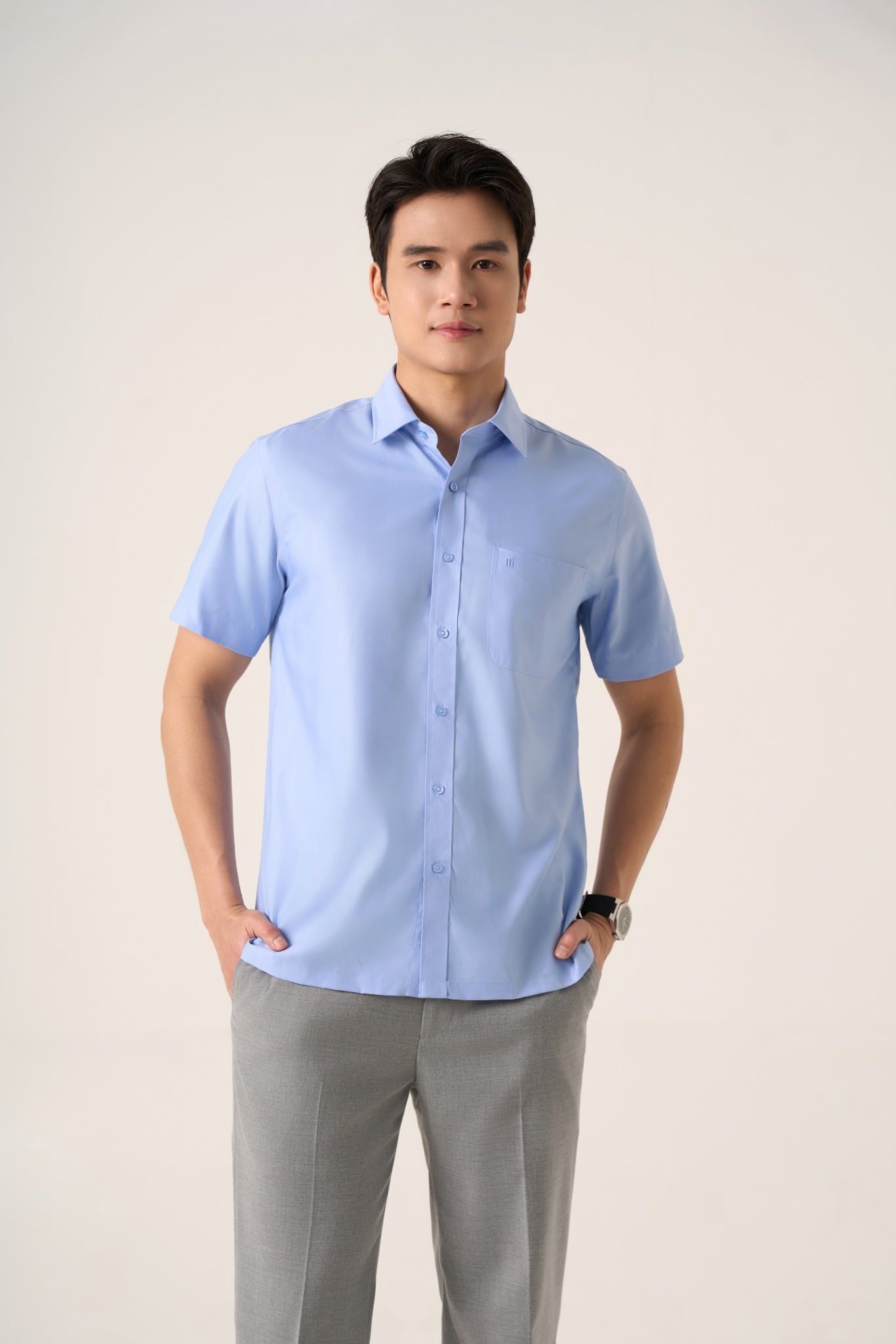 Sơ mi nam cộc tay May 10 mã 010125090GB AD158