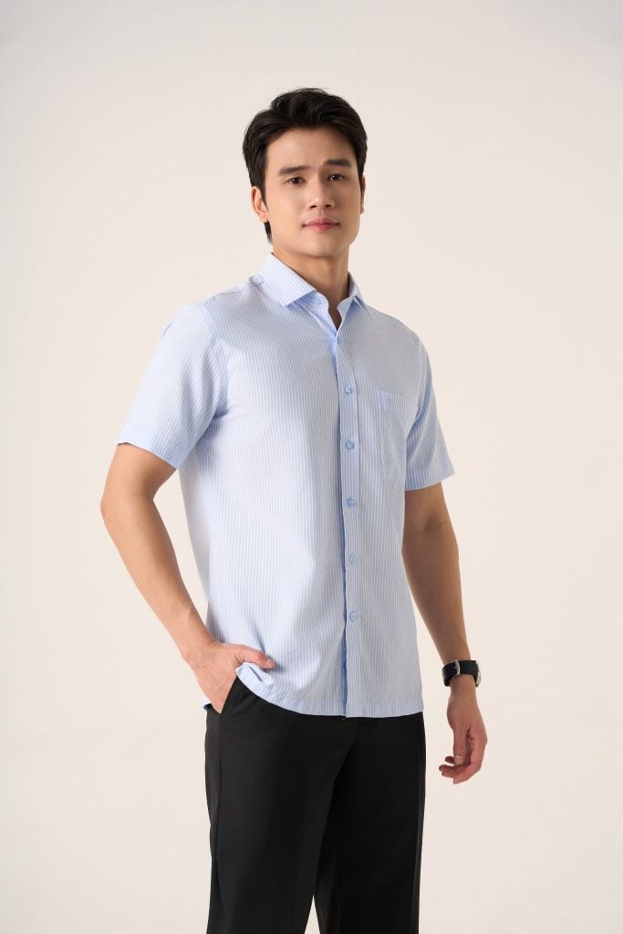 Sơ mi nam cộc tay May 10 mã 010125090GB AD166