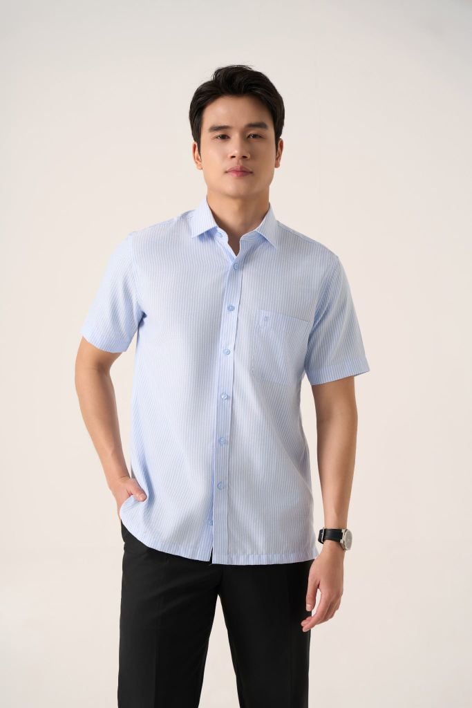 Sơ mi nam cộc tay May 10 mã 010125090GB AD166