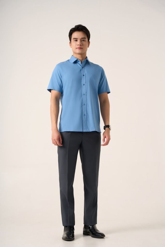 Sơ mi nam cộc tay May 10 mã 010125091GB AH407