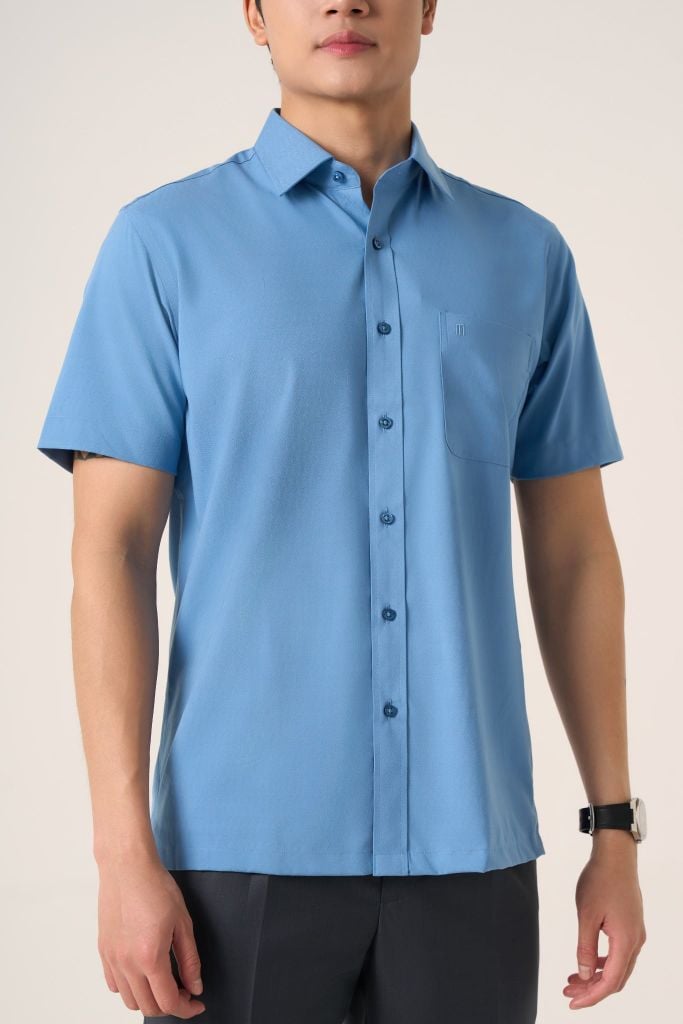 Sơ mi nam cộc tay May 10 mã 010125091GB AH407