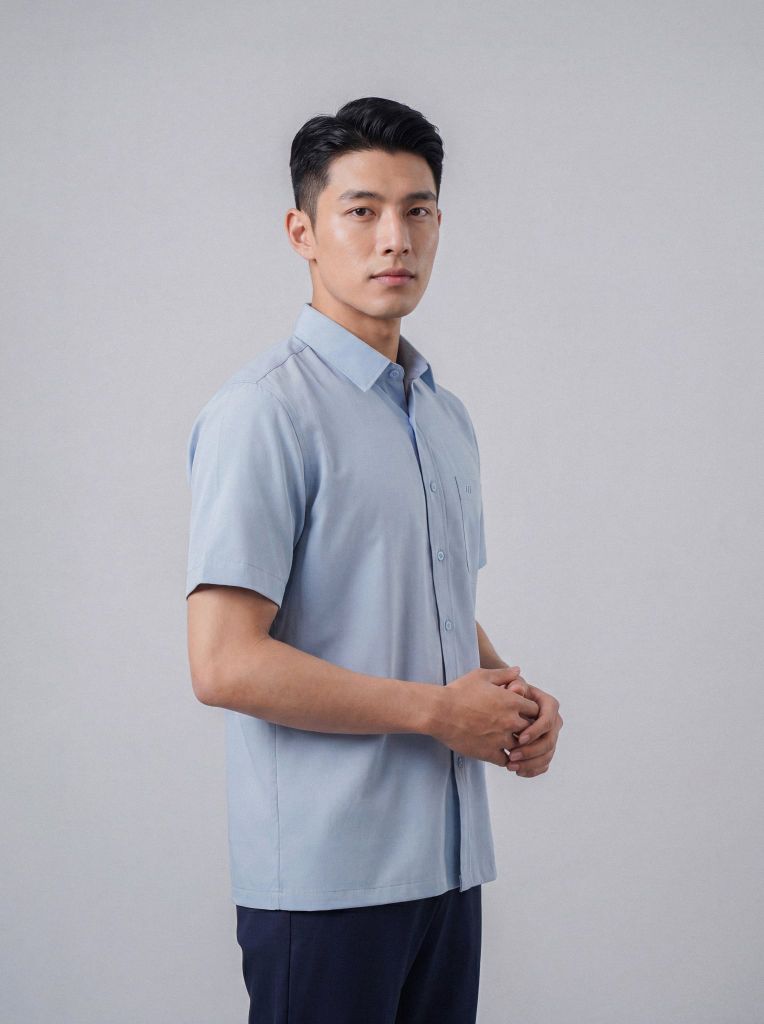 Sơ mi nam cộc tay May 10 mã 010125092GB AM155