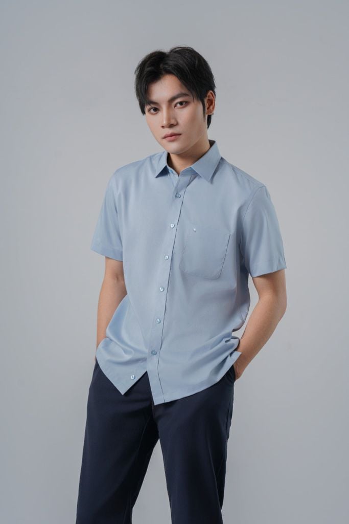 Sơ mi nam cộc tay May 10 mã 010125092GB AM155