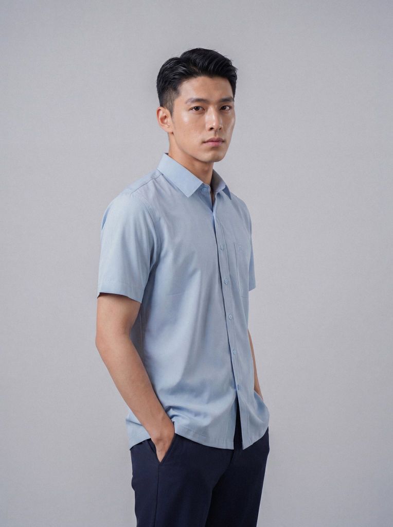 Sơ mi nam cộc tay May 10 mã 010125092GB AM155