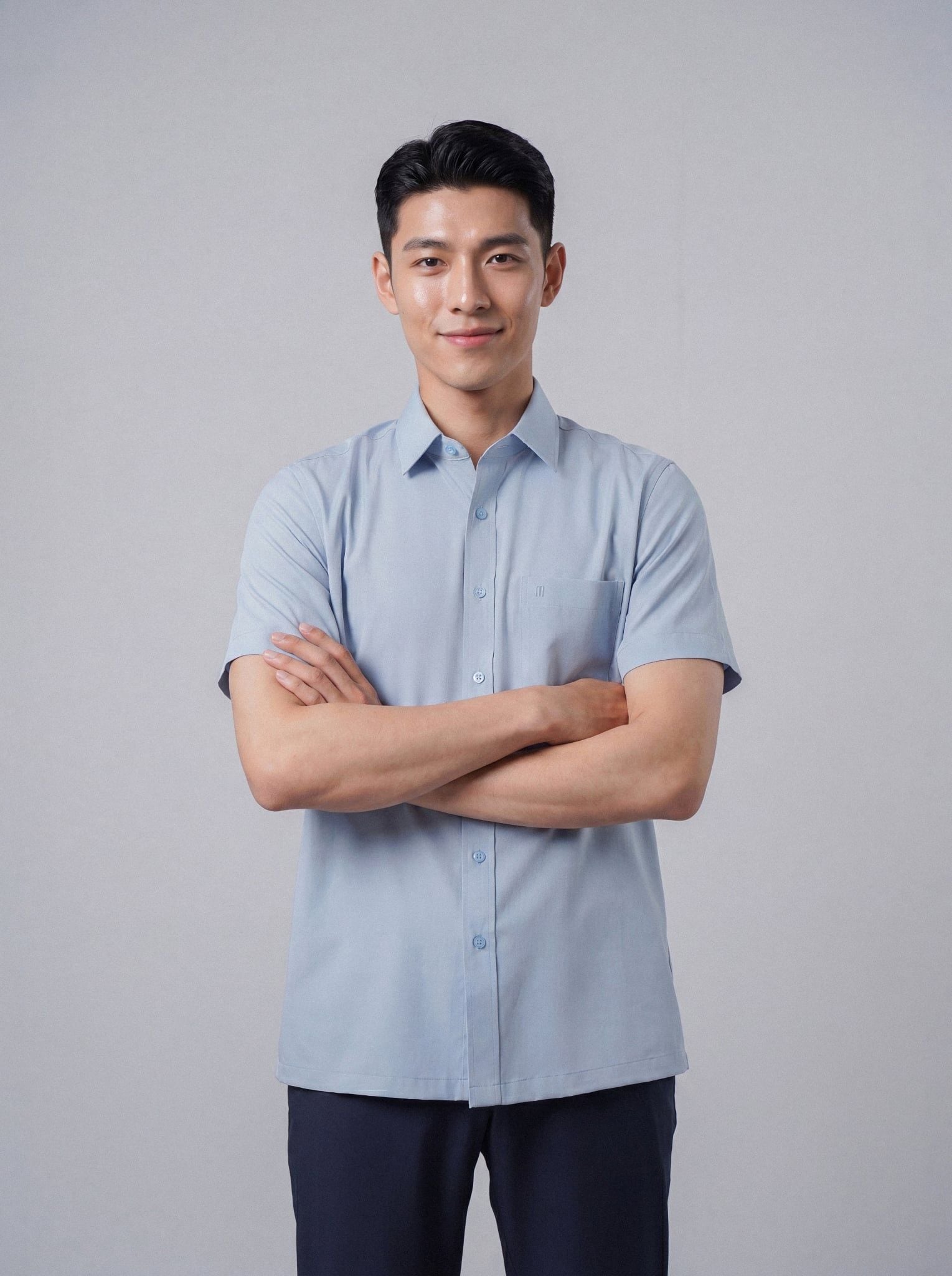 Sơ mi nam cộc tay May 10 mã 010125092GB AM155