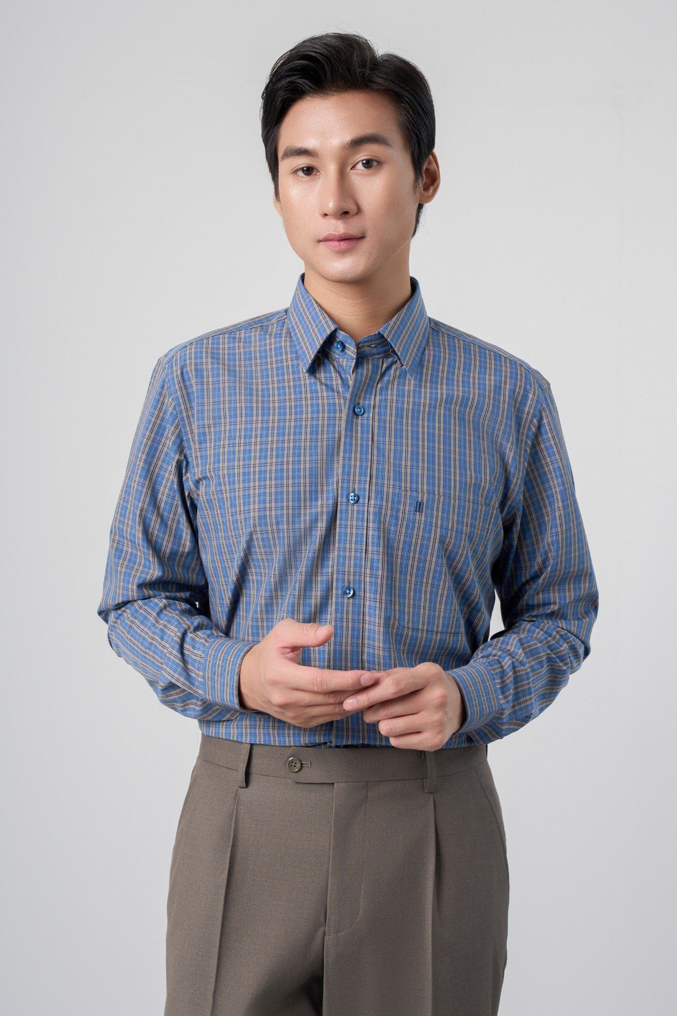 Sơ mi nam dài tay May 10 form RegularFit mã 010125131 AK557