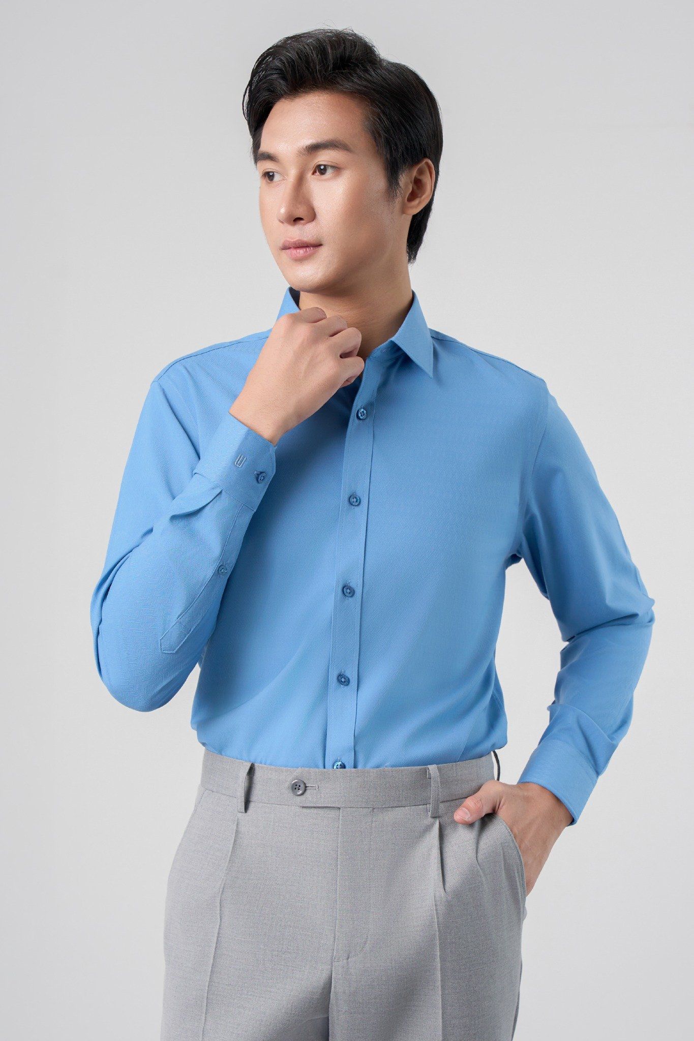 Sơ mi nam dài tay May 10 form SlimFit mã 010125137 AH407