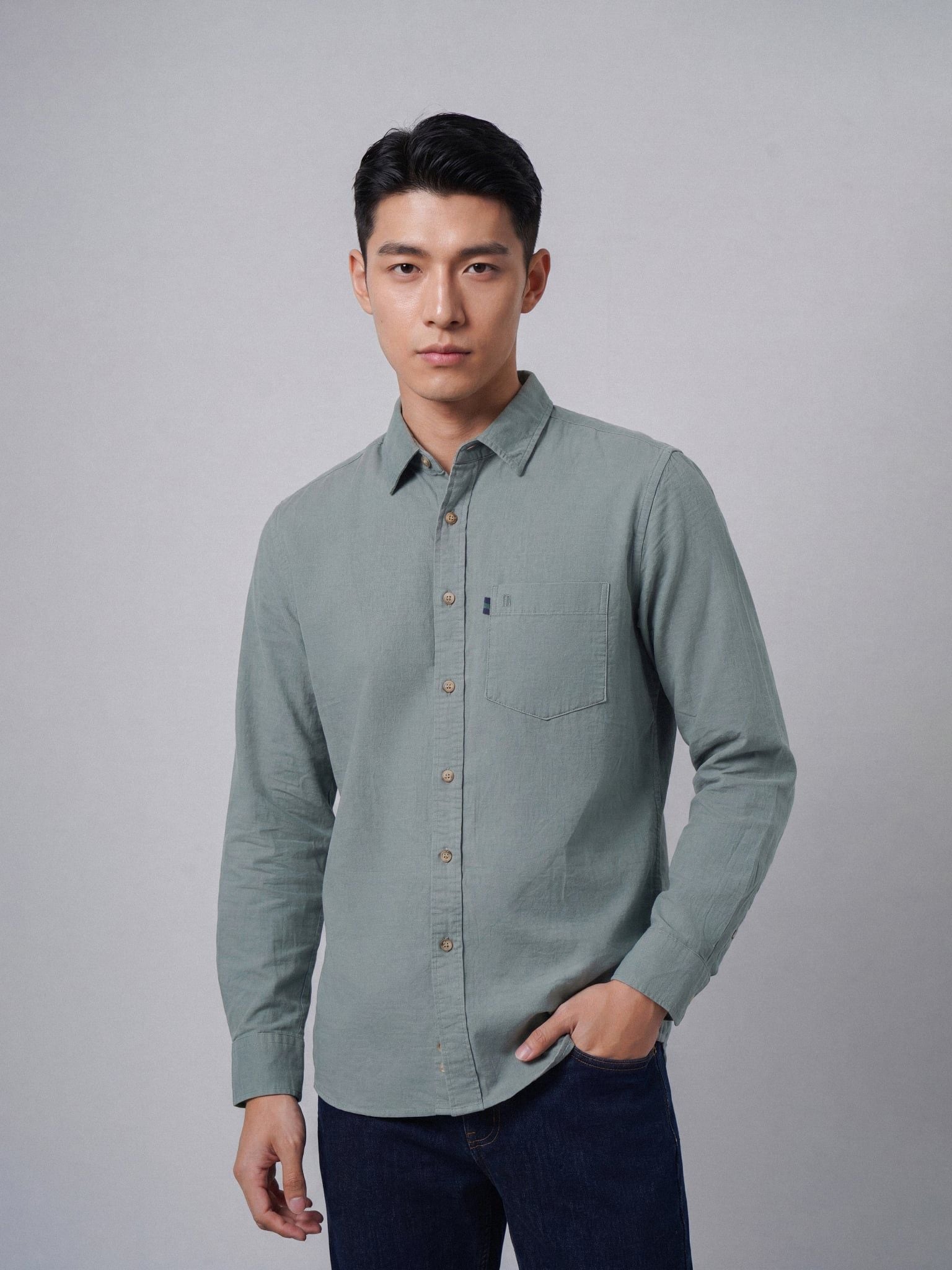 Sơ mi nam dài tay May 10 mã 010125158NHUNG 1