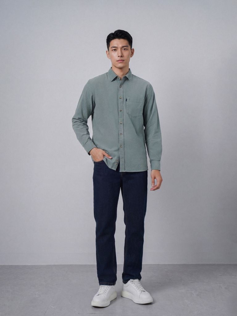 Sơ mi nam dài tay May 10 mã 010125158NHUNG 1