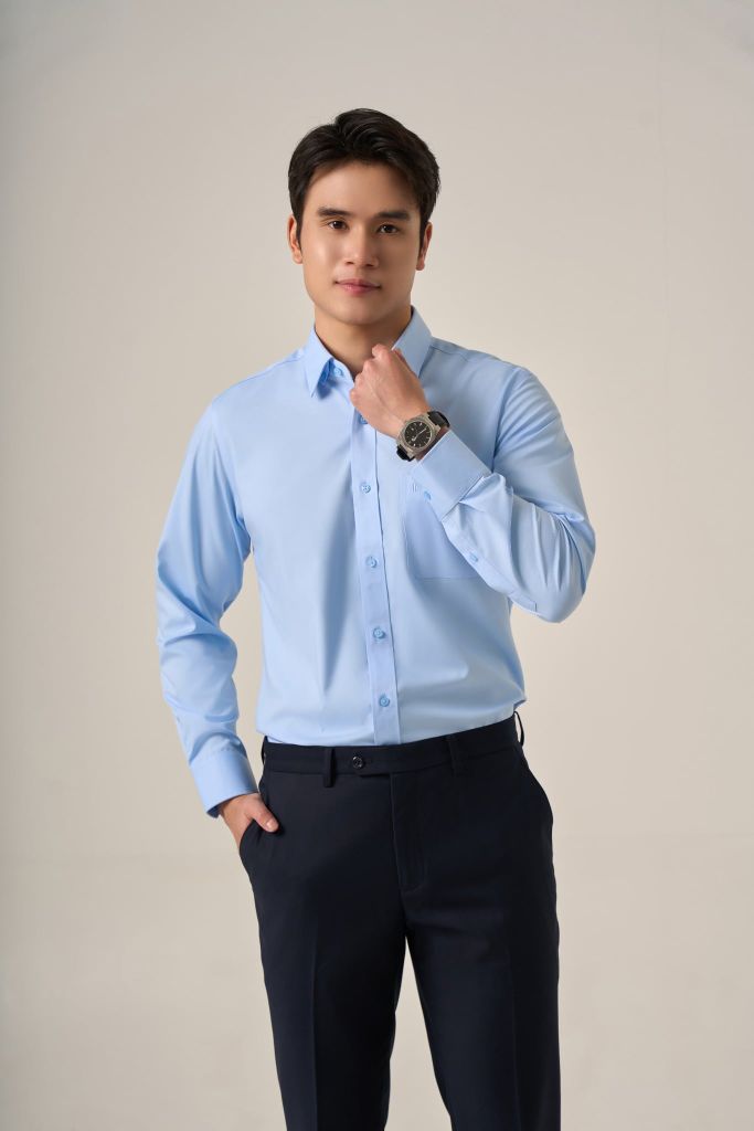 Sơ mi nam dài tay May 10 form RegularFit mã 010125281 AM167