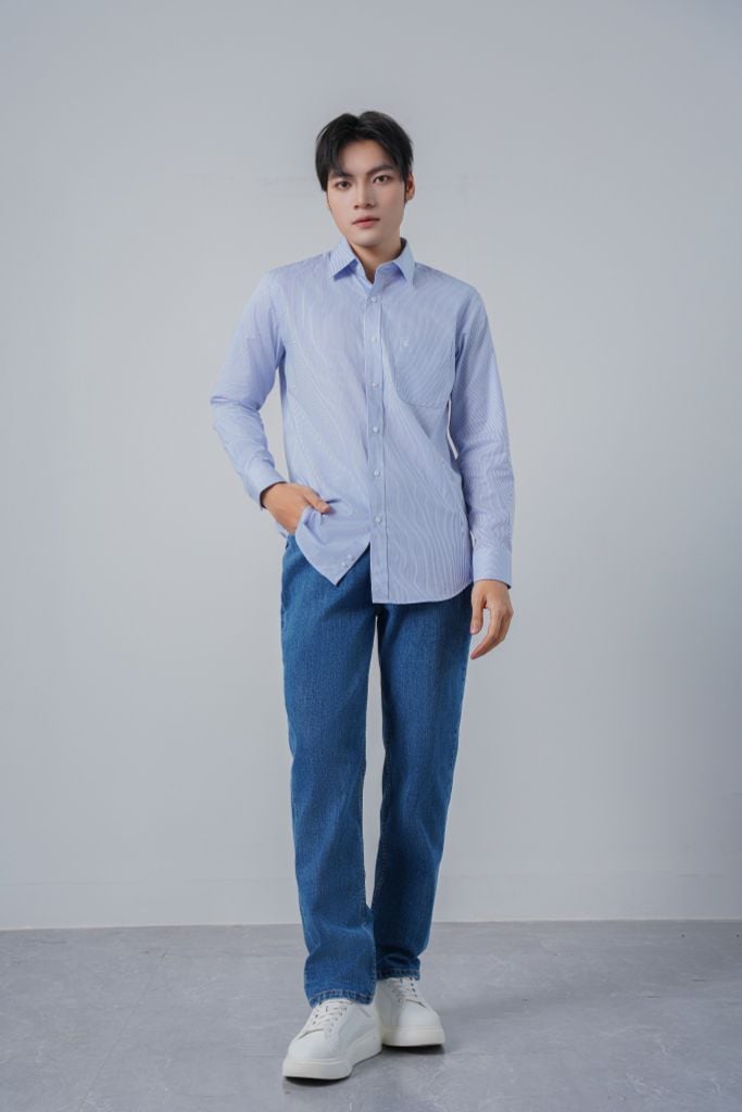 Sơ mi nam dài tay May 10 mã 010125328VT AR575