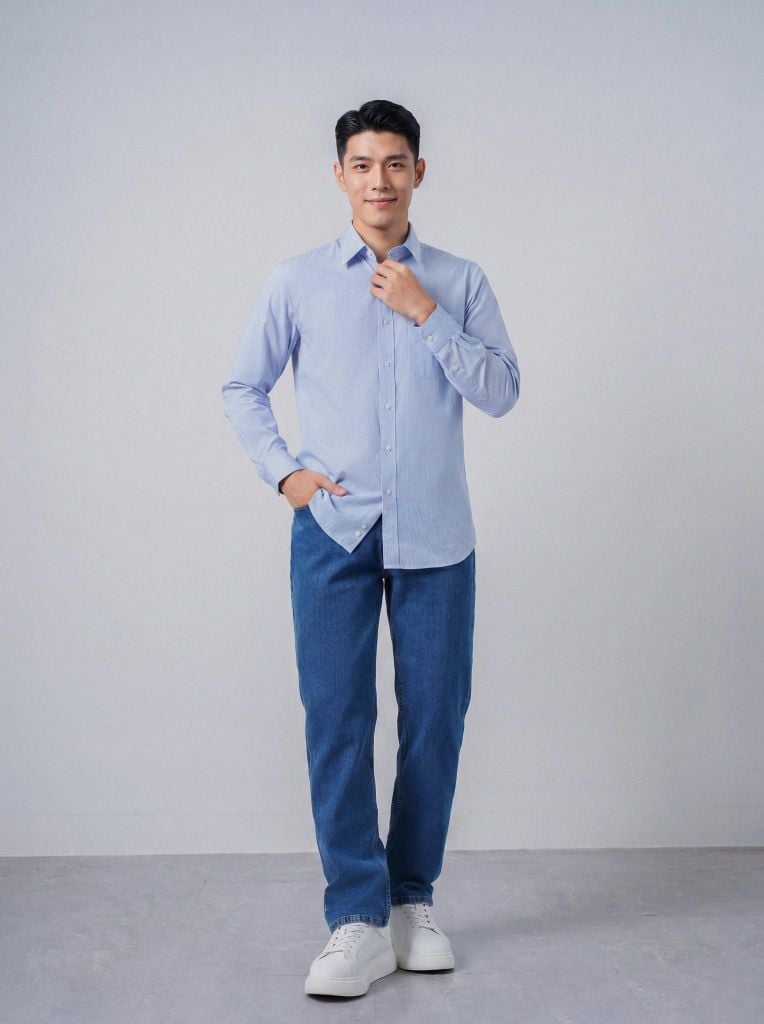 Sơ mi nam dài tay May 10 mã 010125328VT AR575