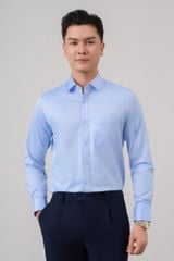 Sơ mi nam dài tay xanh GrusZ form RegularFit mã 010125905GZTT AM063