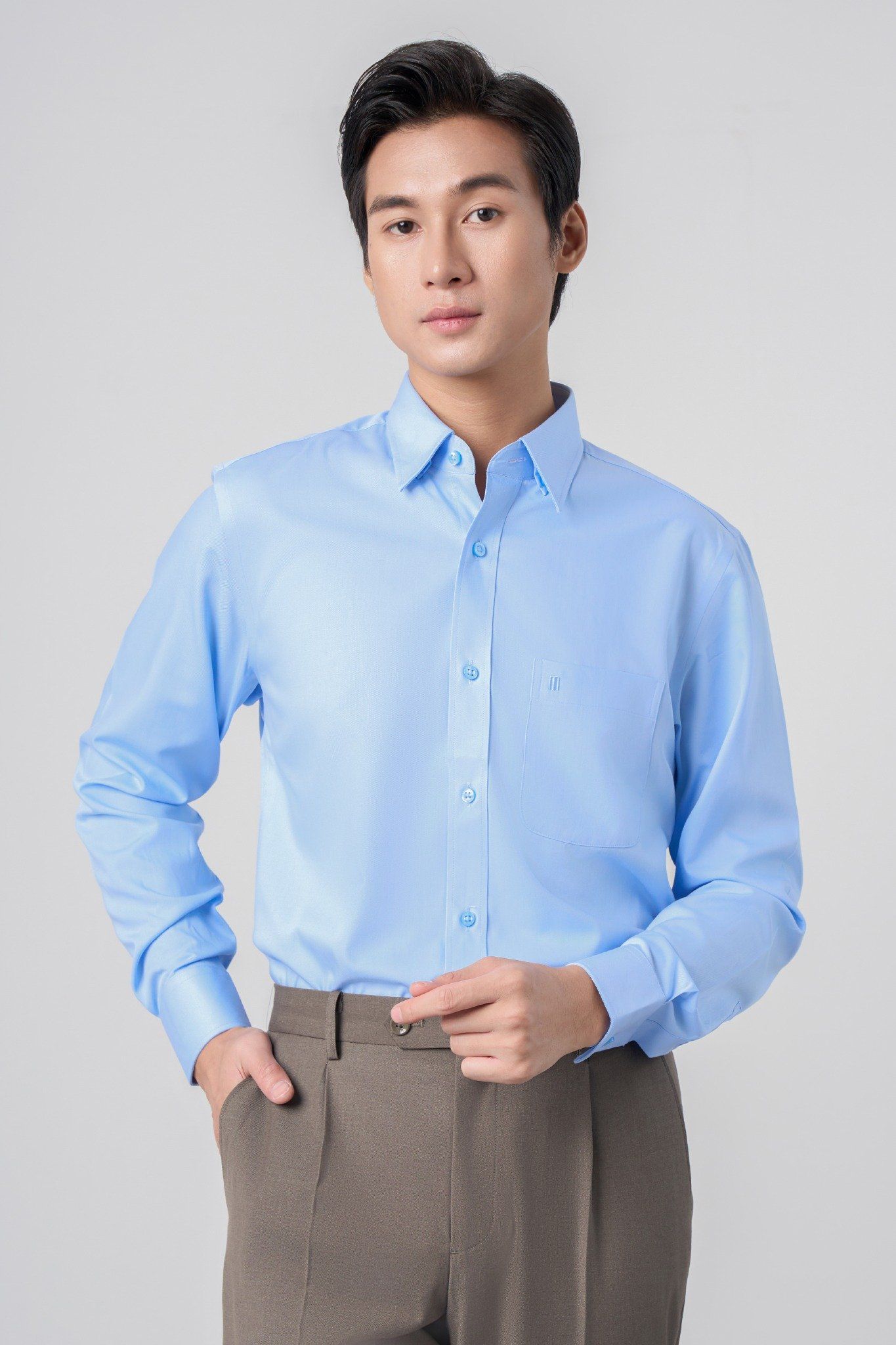 Sơ mi nam dài tay May 10 form RegularFit mã 010125915 AM029