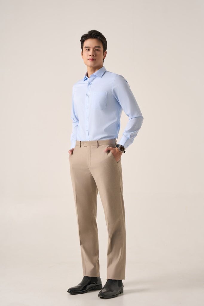 Sơ mi nam dài tay May 10 mã 010125936L1 AM156