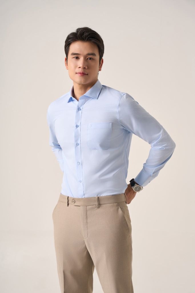 Sơ mi nam dài tay May 10 mã 010125936L1 AM156