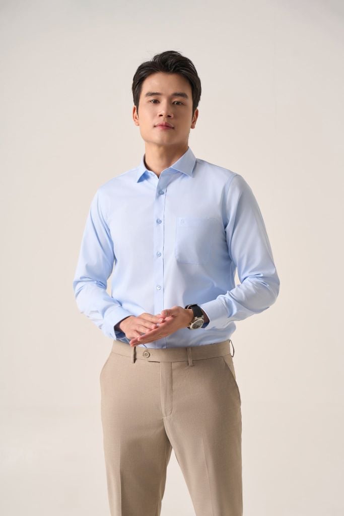 Sơ mi nam dài tay May 10 mã 010125936L1 AM156