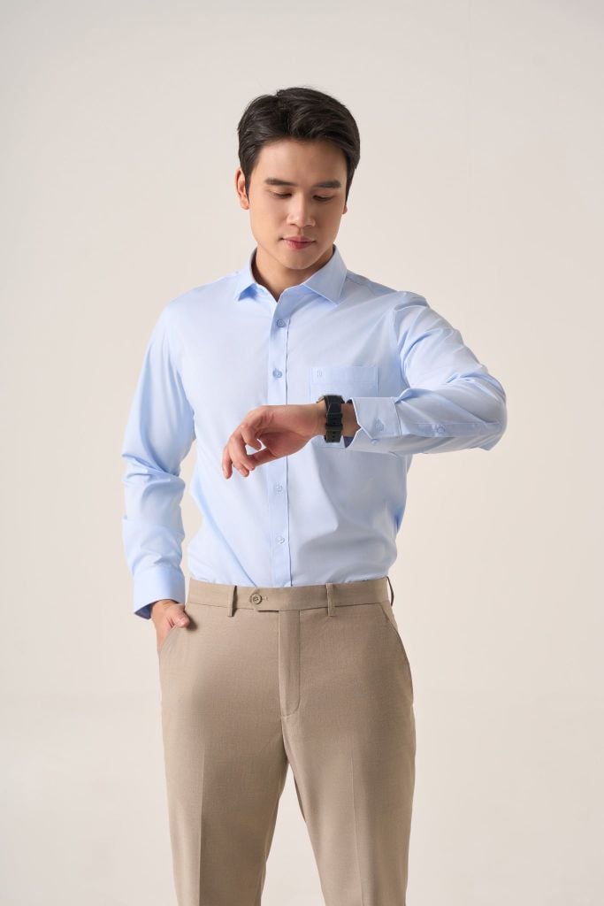 Sơ mi nam dài tay May 10 mã 010125936L1 AM156