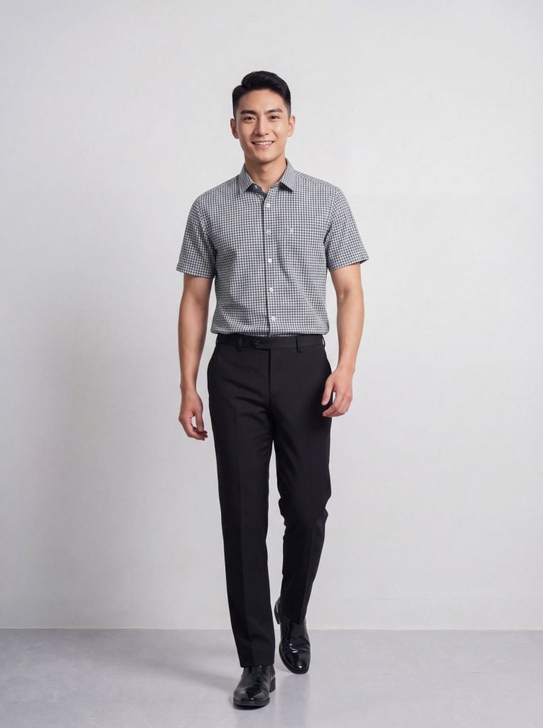 Sơ mi nam cộc tay May 10 form RegularFit mã 010126001 1