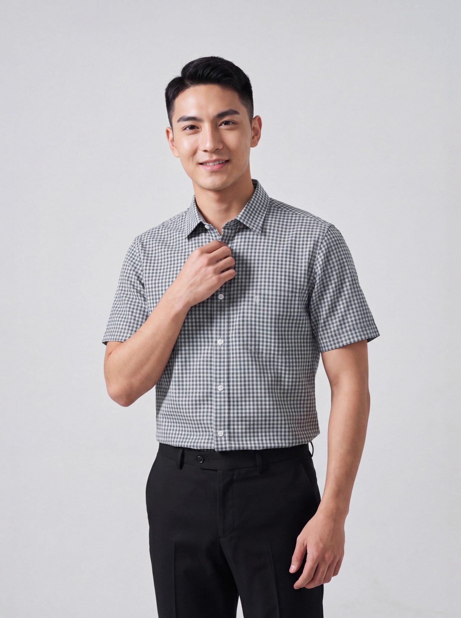 Sơ mi nam cộc tay May 10 form RegularFit mã 010126001 1