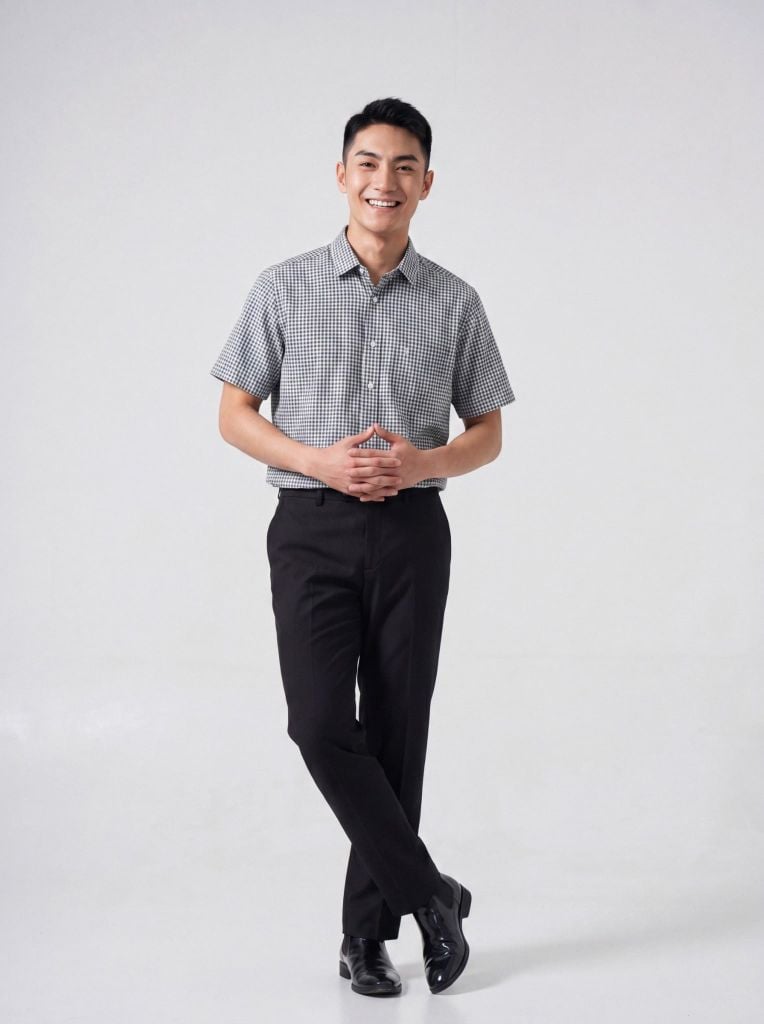 Sơ mi nam cộc tay May 10 form RegularFit mã 010126001 1