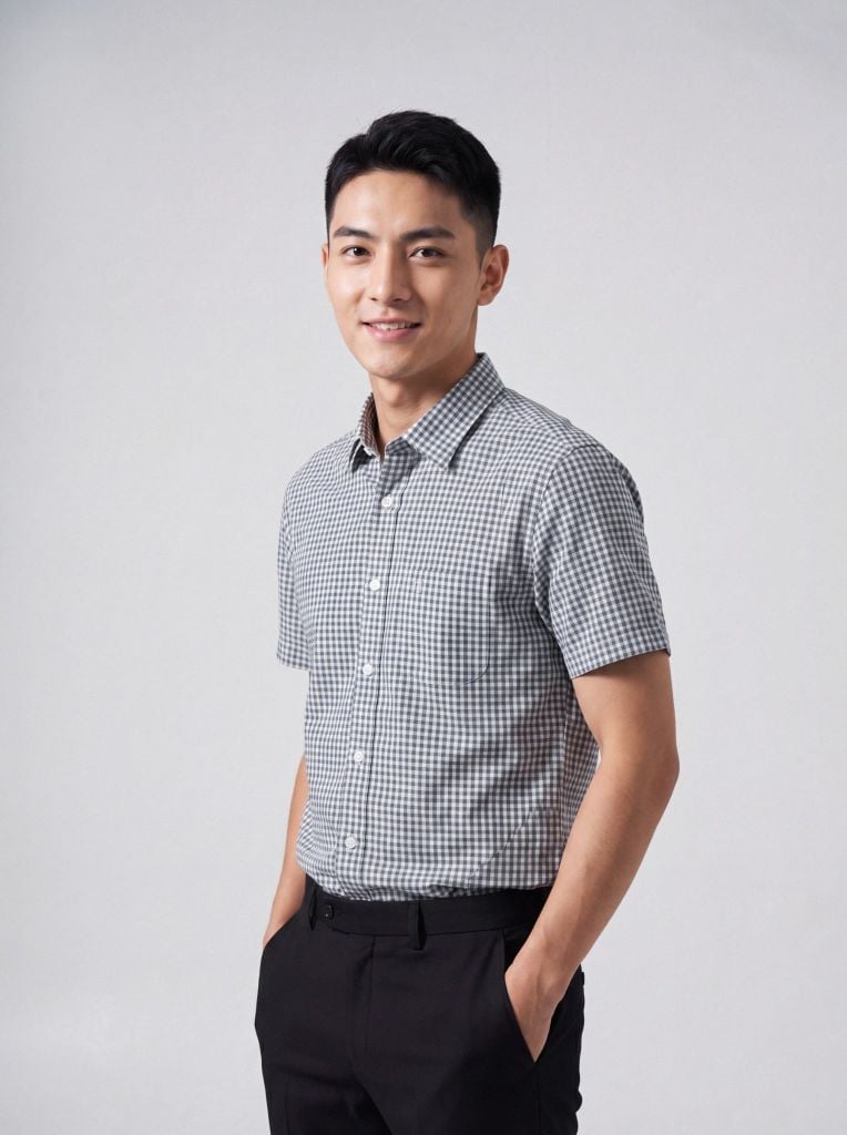 Sơ mi nam cộc tay May 10 form RegularFit mã 010126001 1