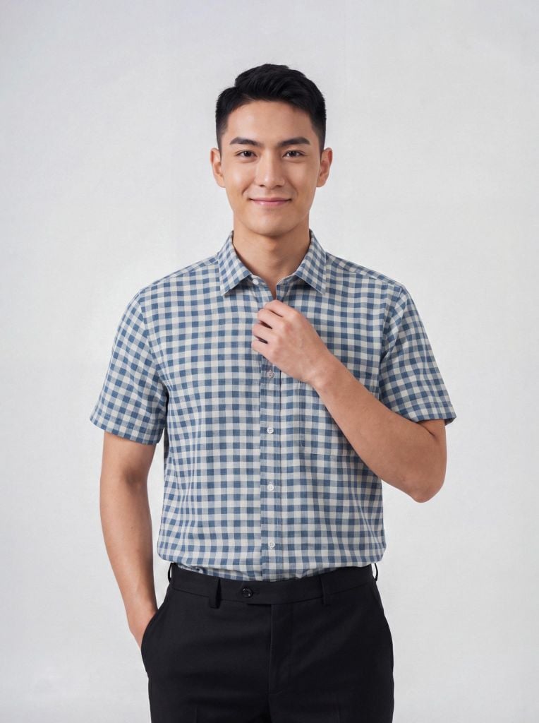 Sơ mi nam cộc tay May 10 form RegularFit mã 010126001 3