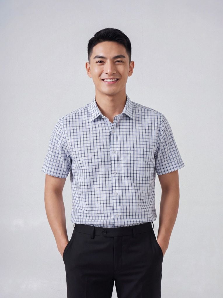 Sơ mi nam cộc tay May 10 form RegularFit mã 010126001 4