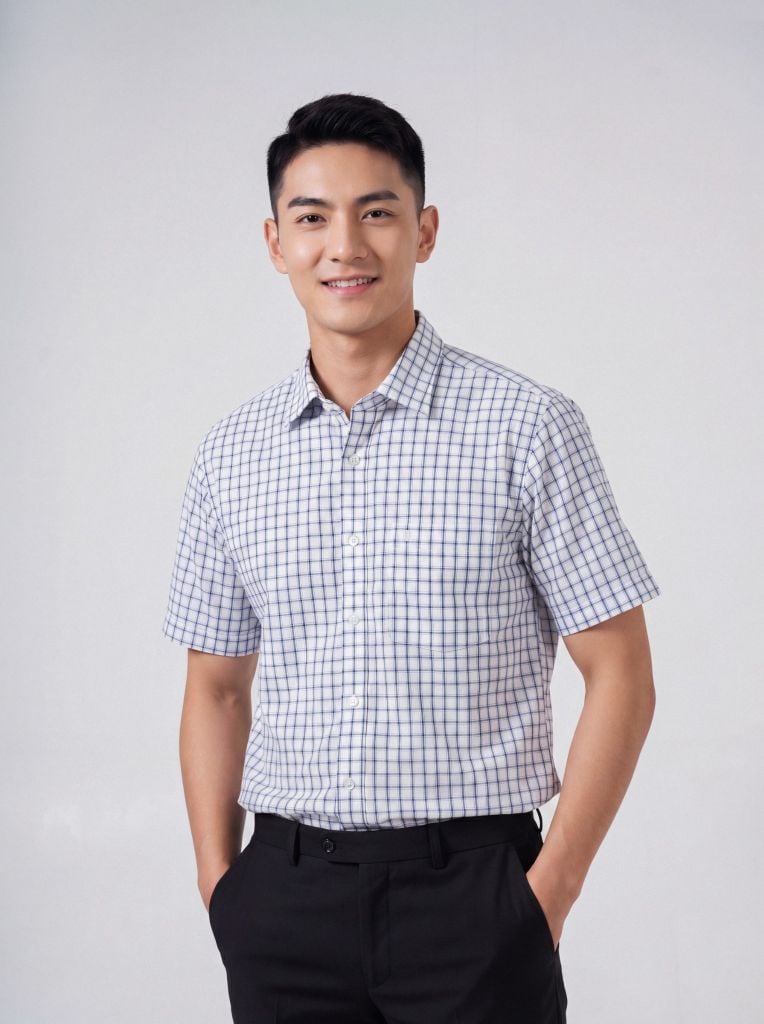 Sơ mi nam cộc tay May 10 form RegularFit mã 010126001 4