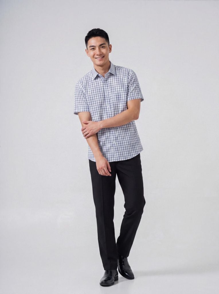 Sơ mi nam cộc tay May 10 form RegularFit mã 010126001 4