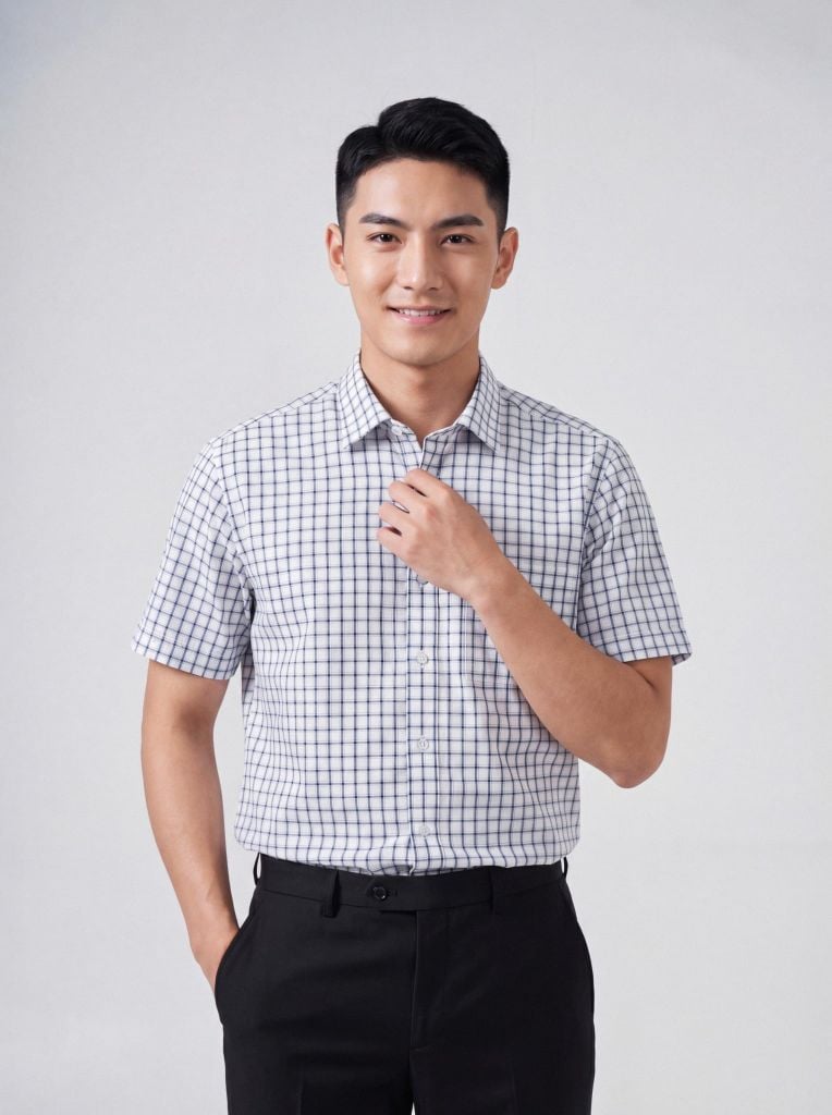 Sơ mi nam cộc tay May 10 form RegularFit mã 010126001 4