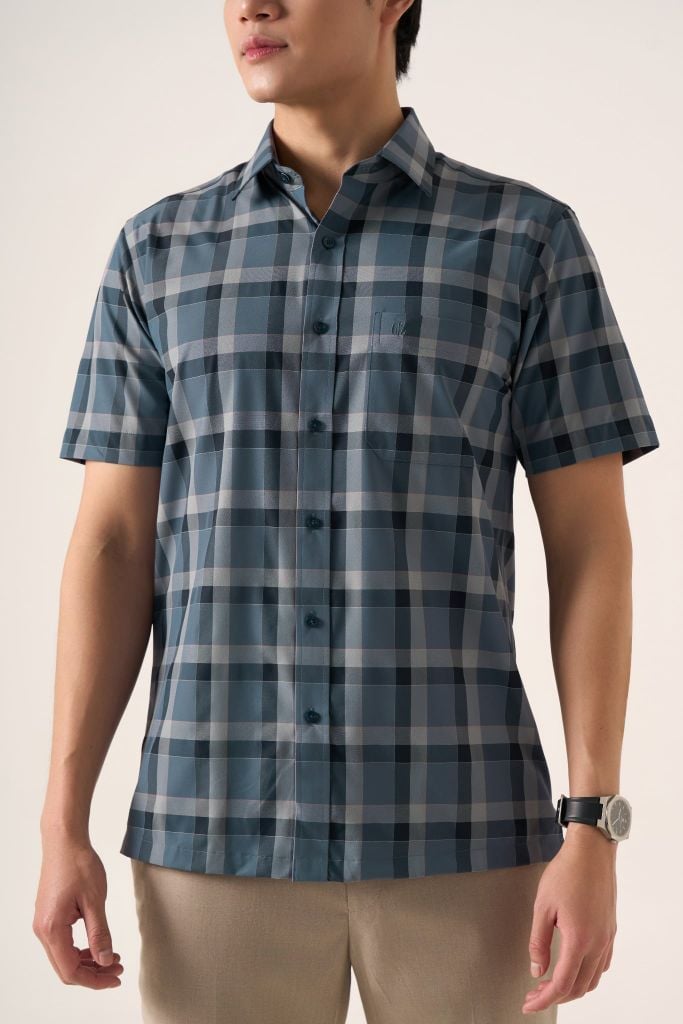 Sơ mi nam cộc tay GrusZ mã 010126001GZGB AK647