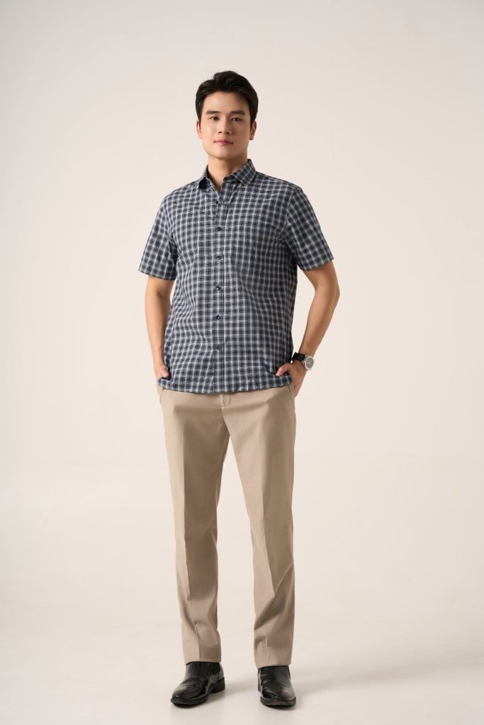 Sơ mi nam cộc tay GrusZ mã 010126002GZGB AK634